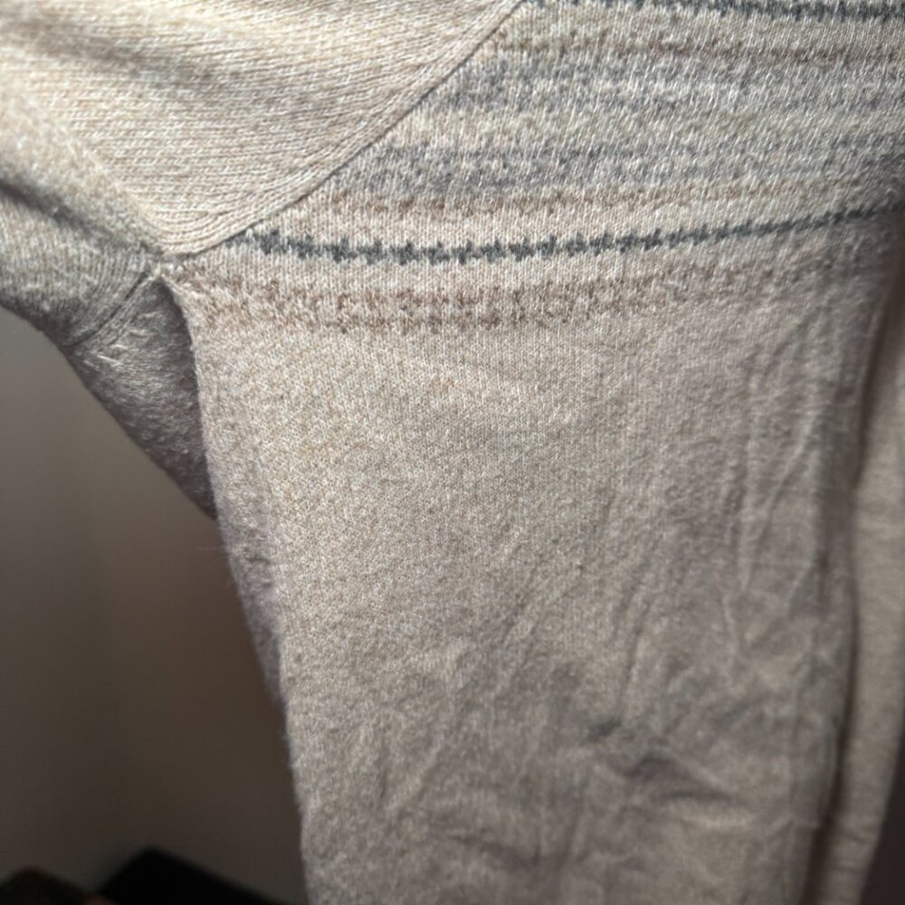 Dockers Knit Cream Long Sleeved Sweater with Striped Details - Picture 4 of 10